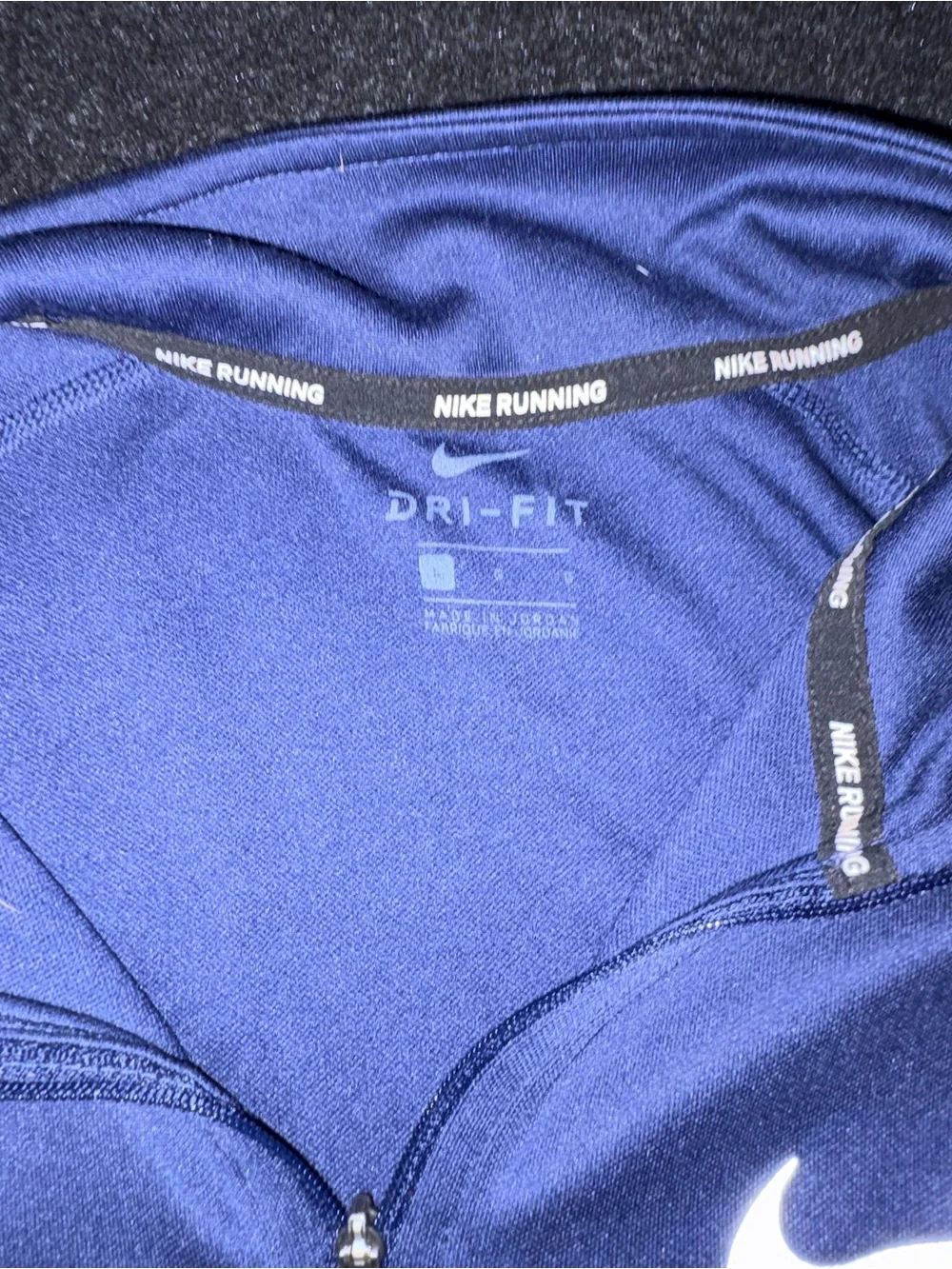 Nike Navy Quarter-Zip Performance Jacket with Light Swoosh